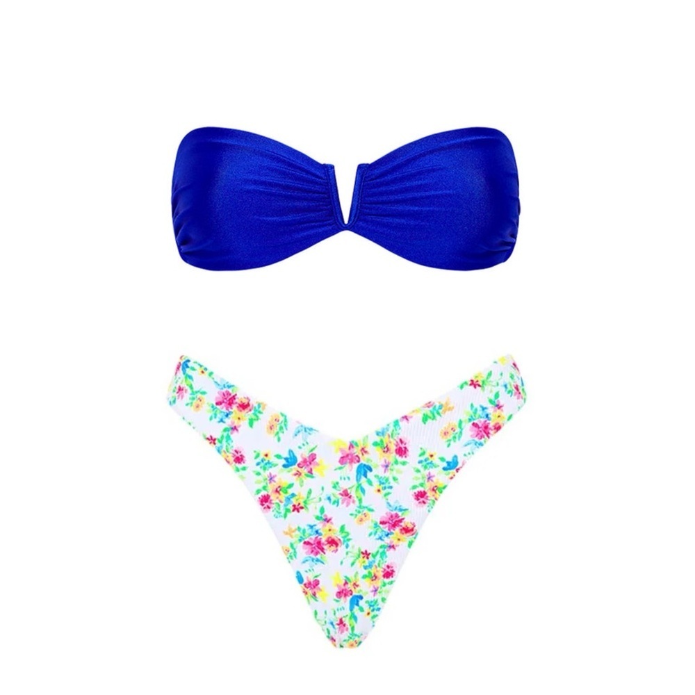 Kulani Kinis Strapless Bandeau Malibu Blue Minimal Cheeky Forever Fairytale L